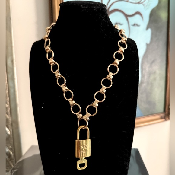 Luis Vuitton Lock & Key #🔐 303 on a chain necklace. - Picture 1 of 5